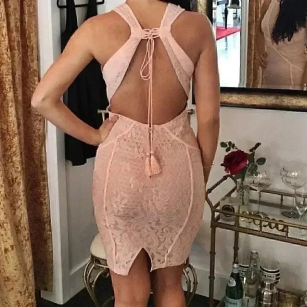 PINK LACE DRESS - Picture 2 of 2